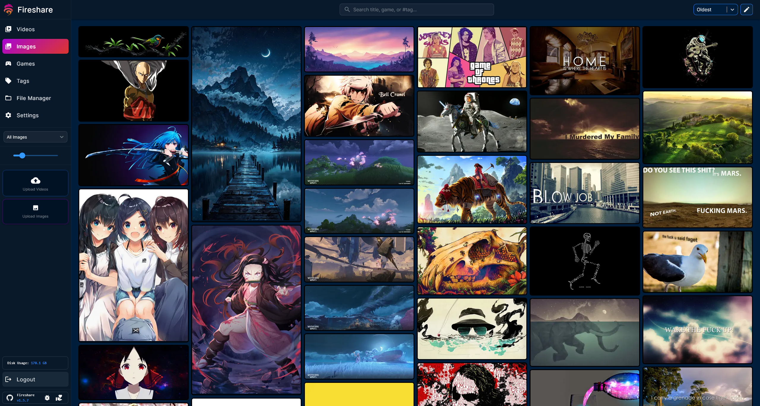Dashboard Images View